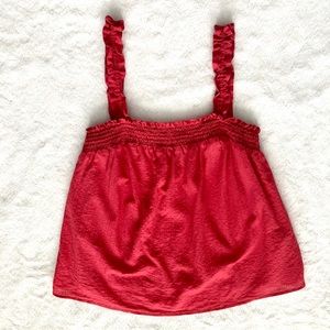 Banana Republic Factory red seersucker tank top